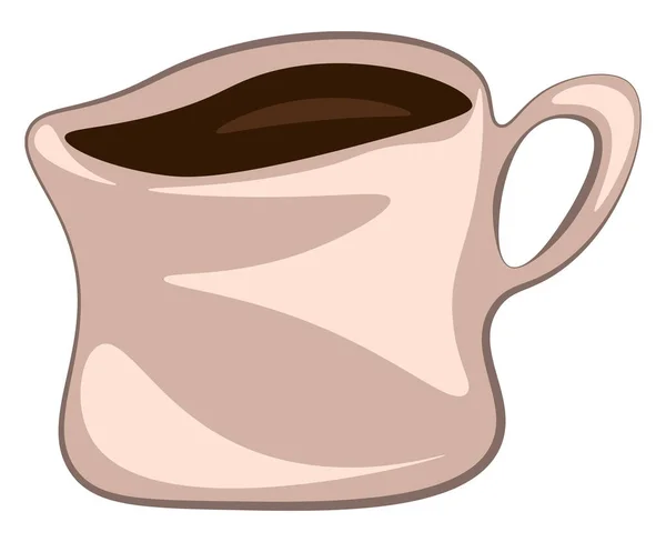 Vecteur Tasse Café Rose Une Illustration Couleur — Image vectorielle