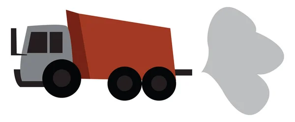 Помаранчева Комерційна Вантажівка Векторна Або Кольорова Ілюстрація — стоковий вектор