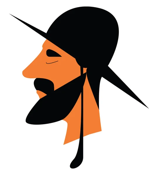 Rabbin Costume Vectoriel Traditionnel Illustration Couleur — Image vectorielle