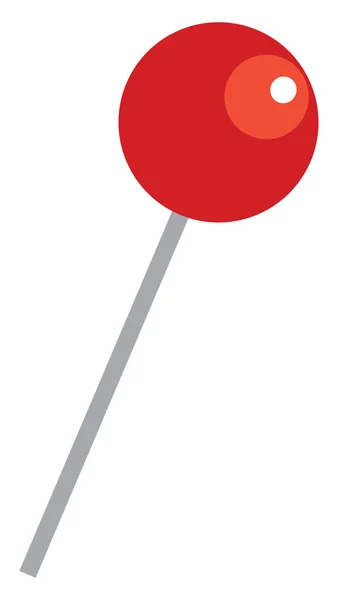 Caramelo Rojo Lollipop Vector Ilustración Color — Vector de stock