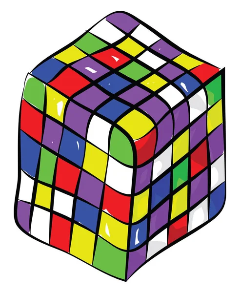 Rubik Cube Vector Color Illustration — Stock Vector