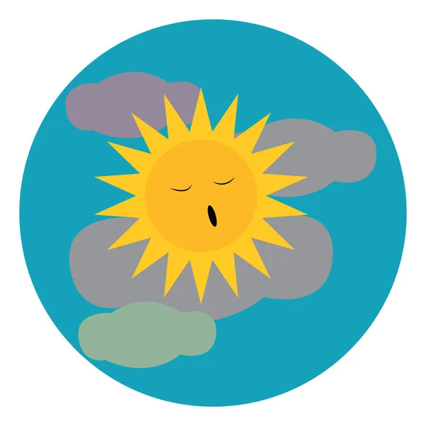 Сонце Блакитному Небі Векторна Або Кольорова Ілюстрація — стоковий вектор