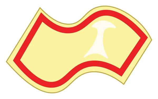 Vector Toalla Amarillo Brillante Rojo Ilustración Color — Vector de stock
