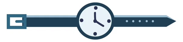 Estilista Azul Relógio Pulso Vetor Ilustração Cor —  Vetores de Stock