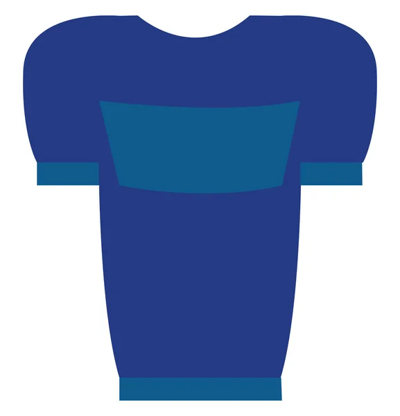 Shirt Azul Com Estampa Azul Ilustração Vetorial Sobre Fundo Branco — Vetor de Stock