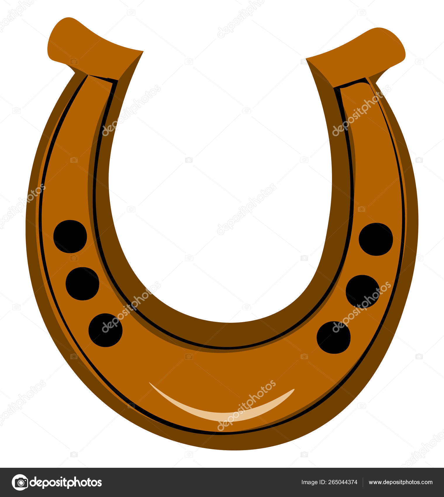 Fer Cheval Fort Avec Trois Trous Chaque Cote Dessin Vectoriel Image Vectorielle Morphart C 265044374