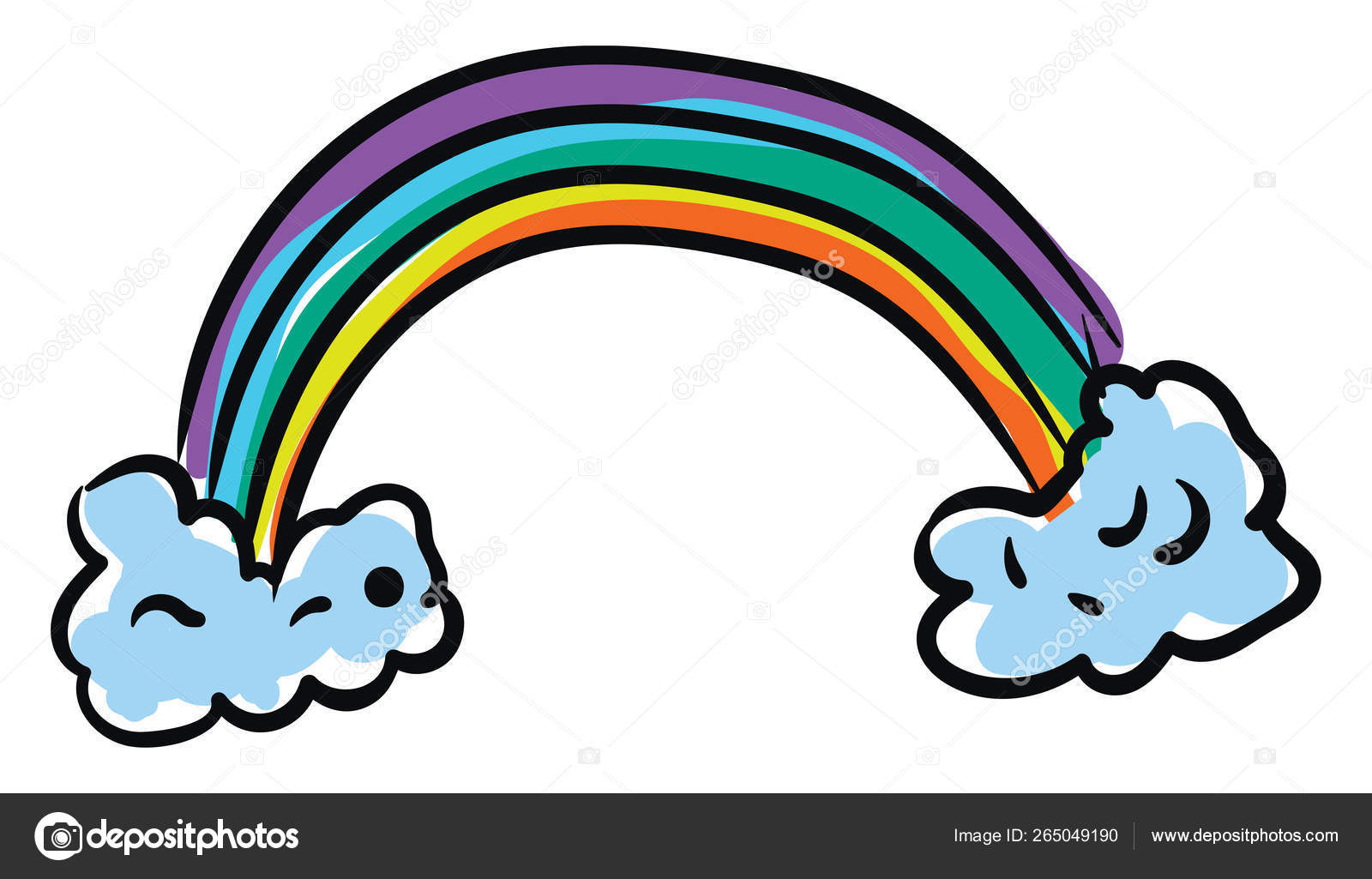 Clipart De Un Vector De Arco Iris Colorido O Ilustracion De Color Vector De Stock C Morphart 265049190