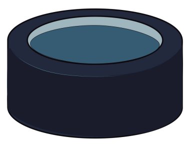 Yeni vektör renk çizim veya illüstrasyon kauçuk yapılmış iyi bir hokey diski 