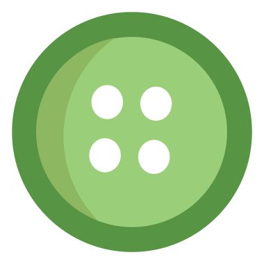 Yeşil dikiş düğmesi vektör illüstrasyon 