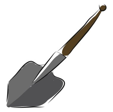 Beyaz arka planda kürek illüstrasyon vektörü 