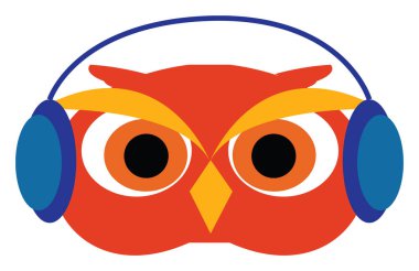 Beyaz arka planda gözlük lüzmit vektörü baykuş 