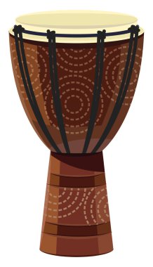 Afrika davul müzik aleti beyaz arka plan / Dje izole