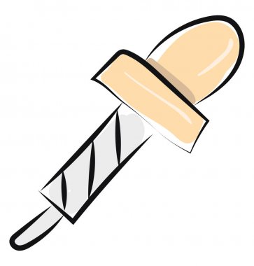 Damlalık montaj cam pipet vektör veya renk illüstrasyon