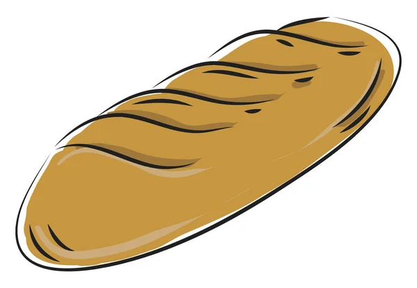Färskt Bröd Loaf Vektor Illustration — Stock vektor