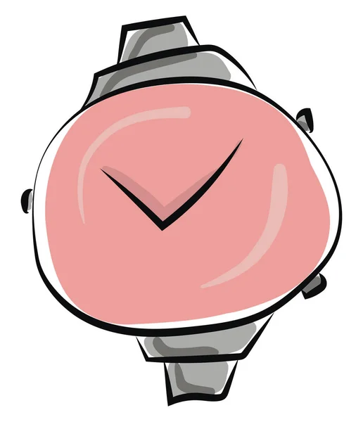 Różowy Zegarek Wektor Ilustracja — Wektor stockowy