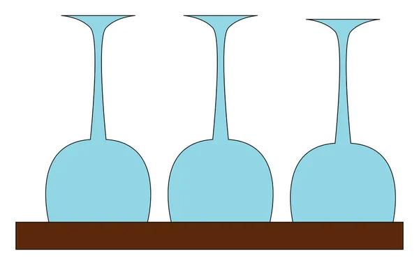 Wine Glasses Vector Illustration — Stock Vector