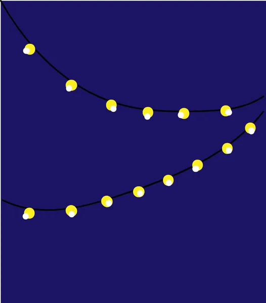 白色背景上的线图矢量上的夜灯 — 图库矢量图片