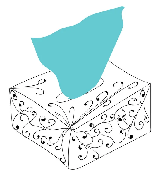 Papierservietten Aus Der Schachtel Illustrationsvektor Auf Weißem Hintergrund — Stockvektor