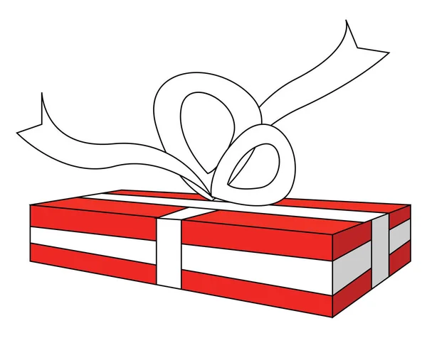 Red Present Illustration Vector White Background — Stock Vector