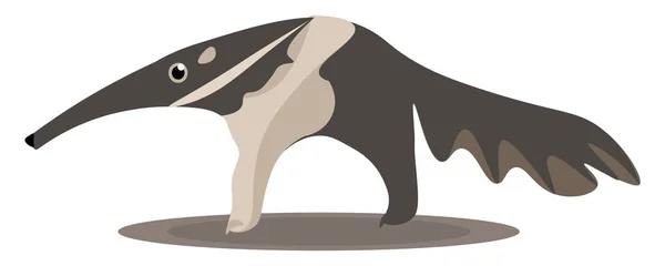 その大きな口と長い尾ベクトルカラー描画やイラストを持つ 新しい哺乳類の前駆者の漫画 — ストックベクタ