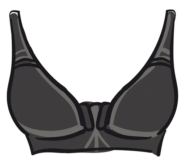 Soutien Gorge Sport Élégamment Conçu Qui Est Noir Dans Dessin — Image vectorielle