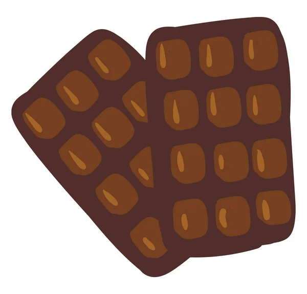 Eine Lange Tafel Schokolade Ohne Farbige Zeichnung Oder Illustration — Stockvektor