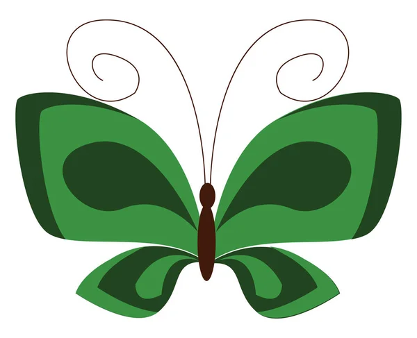 Lindo Pequeño Vector Mariposa Verde Dibujo Color Ilustración — Archivo Imágenes Vectoriales