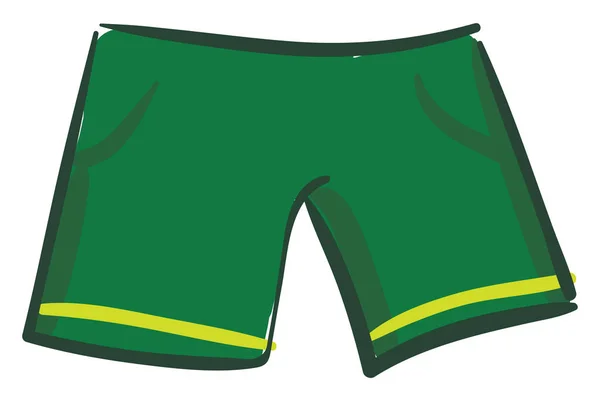 Eine Angenehm Tragende Grüne Shorts Für Sport Vektor Farbzeichnung Oder — Stockvektor
