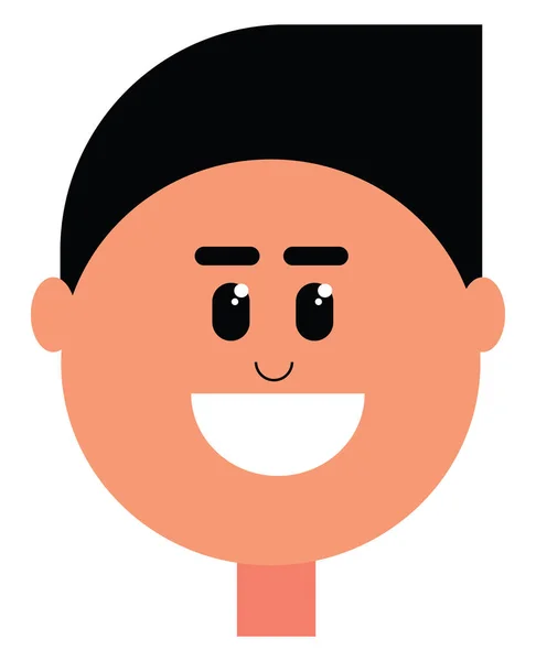 Chico Guapo Personaje Con Estilo Pelo Moderno Vector Color Dibujo — Vector de stock