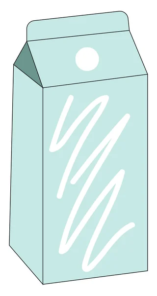 Ein Verpackter Behälter Mit Milch Für Die Farbzeichnung Oder Illustration — Stockvektor