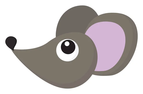 Kreslená Myš Zobrazující Pouze Svou Tvář Vektorovou Barevnou Kresbu Nebo — Stockový vektor