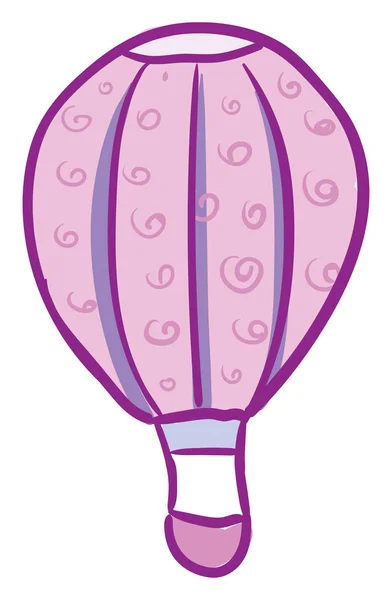 Grande Paracadute Rosa Volante Disegno Colori Vettoriale Illustrazione — Vettoriale Stock
