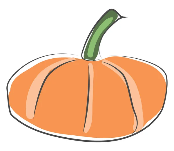 Una Caricatura Calabaza Naranja Grande Con Dibujo Ilustración Color Vectorial — Vector de stock