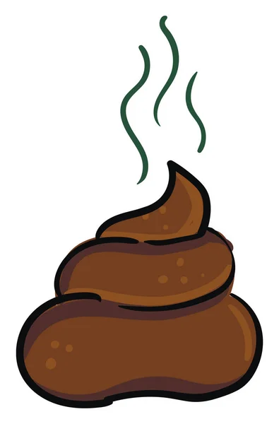 Turd Dans Couleur Brune Qui Est Dessin Vectoriel Très Malodorant — Image vectorielle