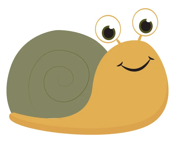 노란색과 색상의 귀여운 달팽이 — 스톡 벡터