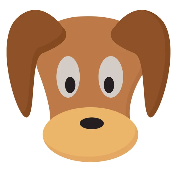 Clipart de la cara de un lindo vector de cachorro o ilustración de color — Vector de stock