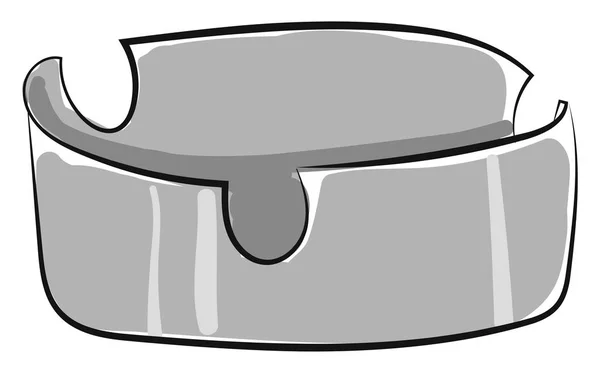 En gråfärgad askfat vektor eller färg illustration — Stock vektor