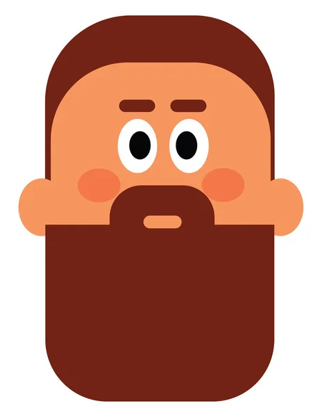 Un hombre de dibujos animados con una barba elegante se ve consternado vector o colo — Archivo Imágenes Vectoriales