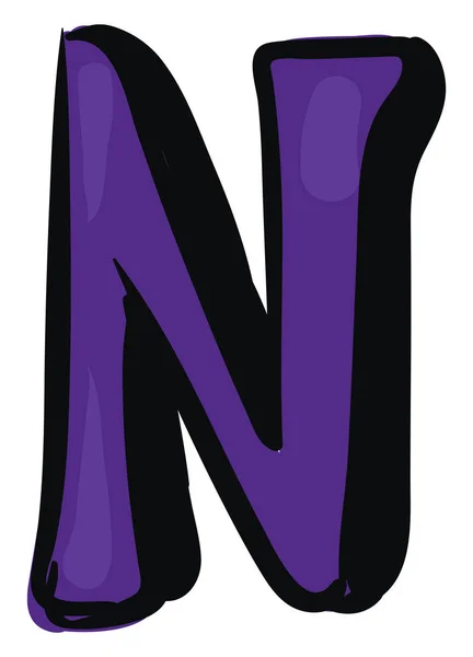 Διάνυσμα γράμματος N αλφάβητο ή έγχρωμη απεικόνιση — Διανυσματικό Αρχείο