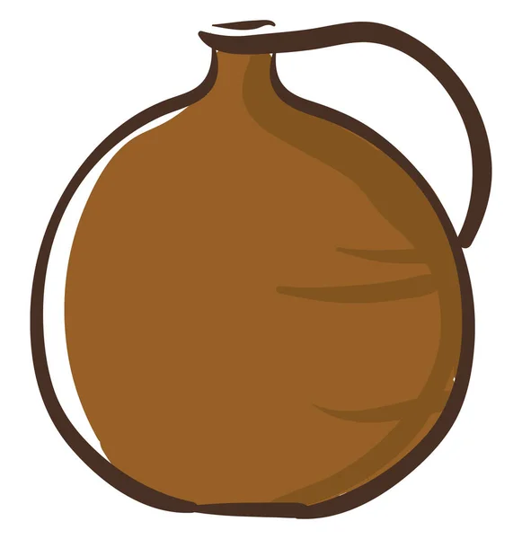 Portrait of a clay jug vector or color illustration — Stock Vector