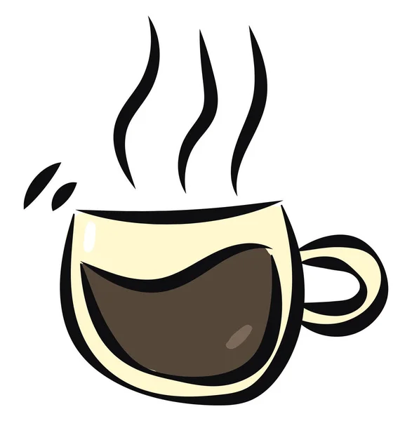 Kaffee-Symbol / Abendkaffee / Kaffeetasse mit dampfend heißem cof — Stockvektor