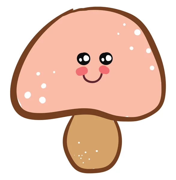 Emoji de um vetor de cogumelo bonito ou ilustração de cor — Vetor de Stock