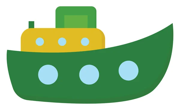 Niedlichen Cartoon-Dampfboot Schiff / Trichter (Schiff) Vektor oder Farbe illust — Stockvektor