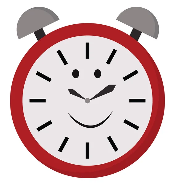 Emoji de um feliz sino duplo design analógico despertador vetor ou c — Vetor de Stock