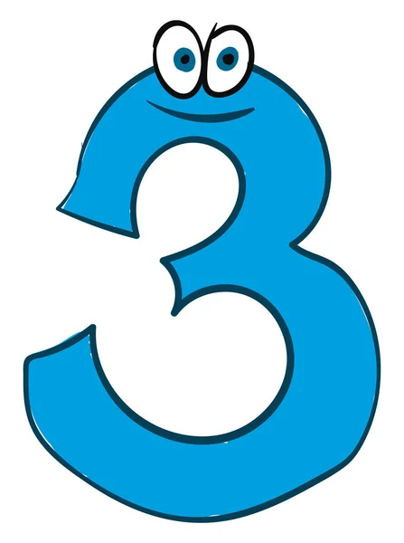 Emoji van Happy Number-7 in blauwe kleur vector of kleur illustrati — Stockvector