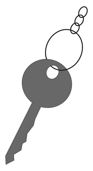 Key icon/Grey key vector or color illustration — Stock Vector