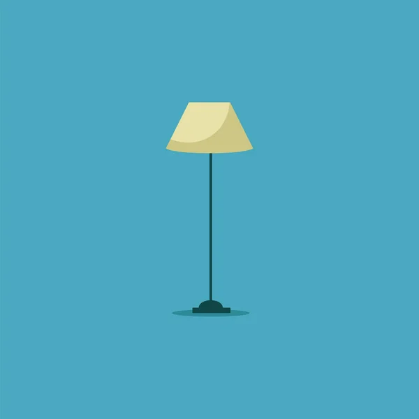 Portret van een nacht lamp over blauwe achtergrond vector of kleur Il — Stockvector