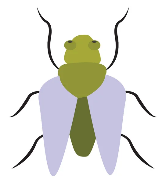 Clipart de um vetor de bug verde claro ou ilustração de cor — Vetor de Stock