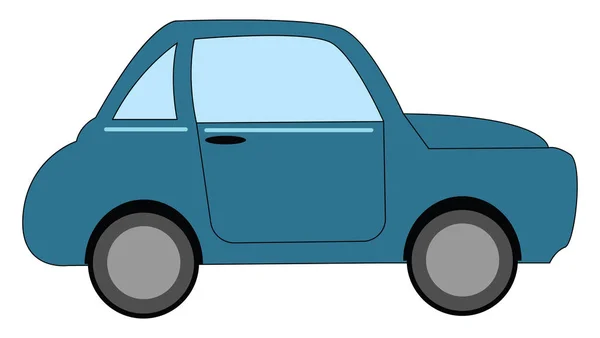 Lackierung eines blauen Autos auf isoliertem weißen Hintergrund — Stockvektor