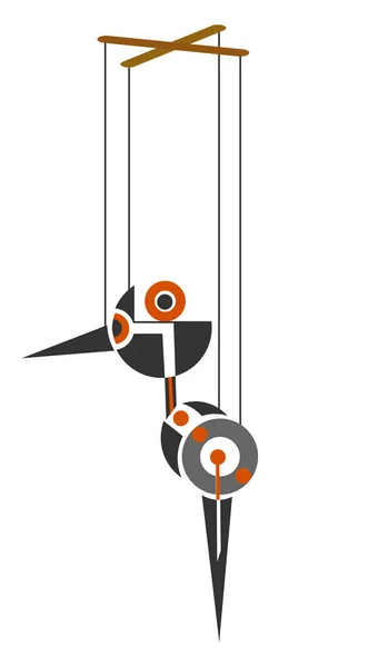 Cartoon Foto van marionet vogels vector of kleur Illustratio — Stockvector